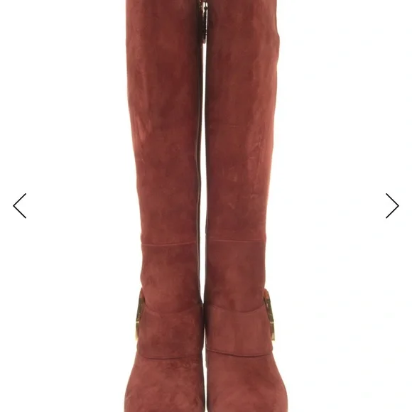 NWT GUCCI Interlocking G Logo Suede Knee High Boots (US 7 / EUR 37) - Picture 3 of 5